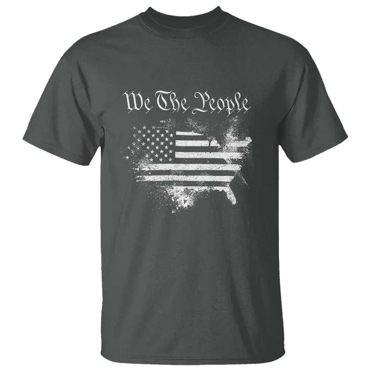 We The People T Shirt Vintage Grunge American Flag 4th of July 1776 TS14 Dark Heather Print Your Wear