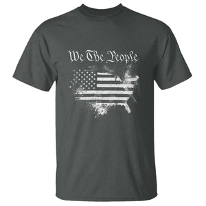 We The People T Shirt Vintage Grunge American Flag 4th of July 1776 TS14 Dark Heather Print Your Wear