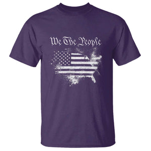 We The People T Shirt Vintage Grunge American Flag 4th of July 1776 TS14 Purple Print Your Wear