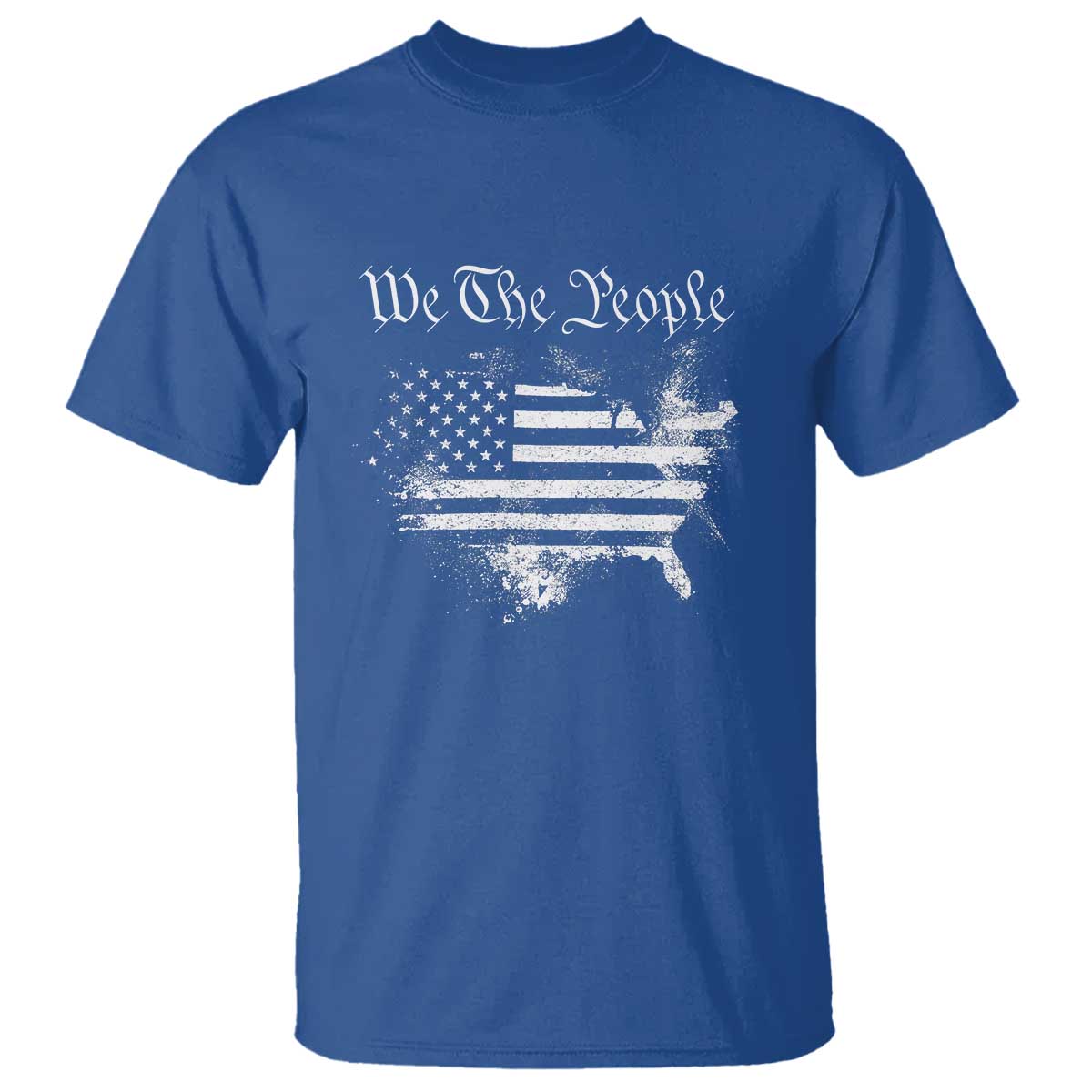 We The People T Shirt Vintage Grunge American Flag 4th of July 1776 TS14 Royal Blue Print Your Wear