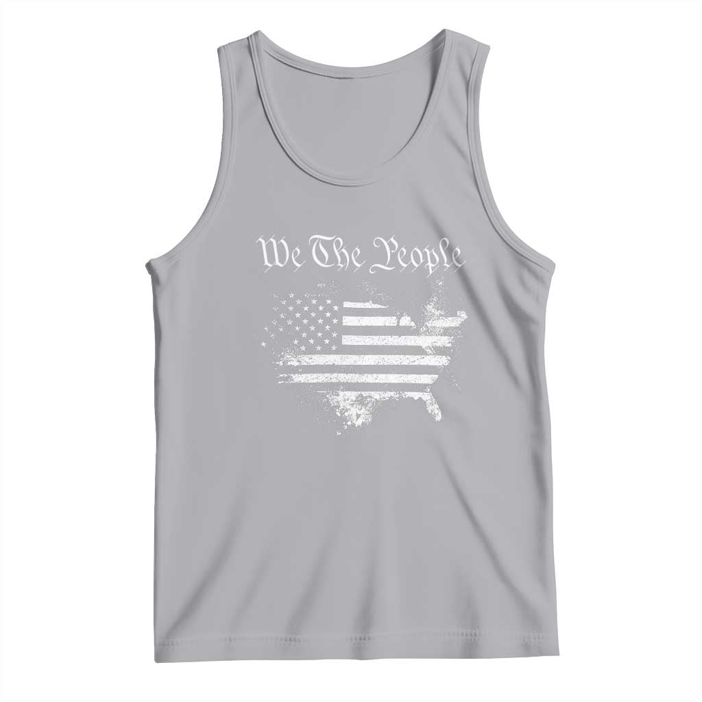 We The People Tank Top Vintage Grunge American Flag 4th of July 1776 TS14 Athletic Heather Print Your Wear