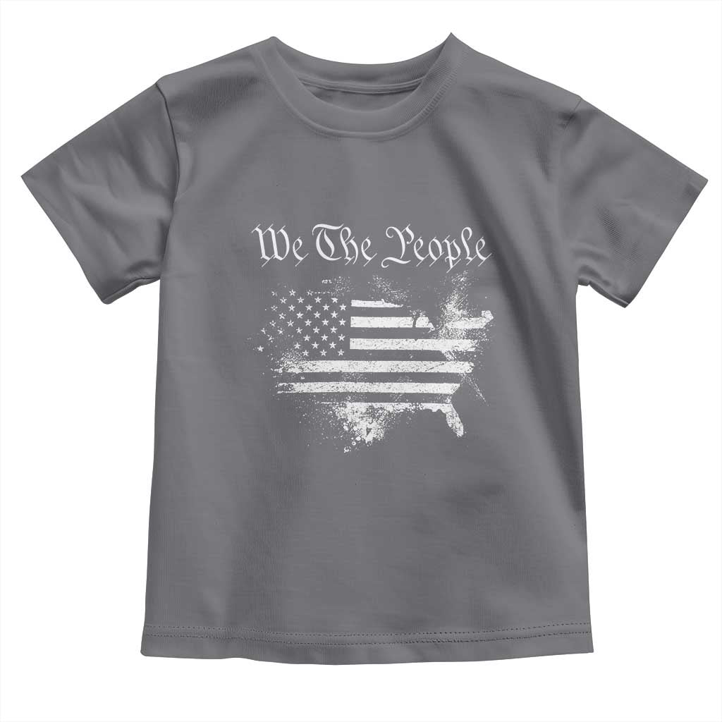 We The People Toddler T Shirt Vintage Grunge American Flag 4th of July 1776 TS14 Charcoal Print Your Wear