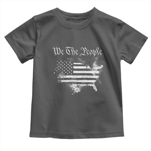 We The People Toddler T Shirt Vintage Grunge American Flag 4th of July 1776 TS14 Dark Heather Print Your Wear