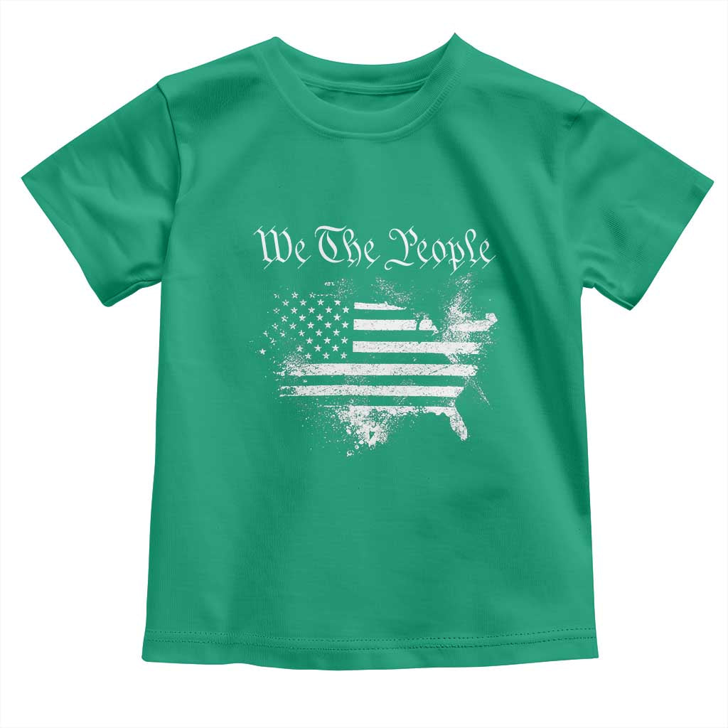 We The People Toddler T Shirt Vintage Grunge American Flag 4th of July 1776 TS14 Irish Green Print Your Wear