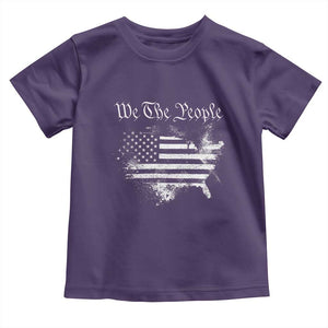 We The People Toddler T Shirt Vintage Grunge American Flag 4th of July 1776 TS14 Purple Print Your Wear