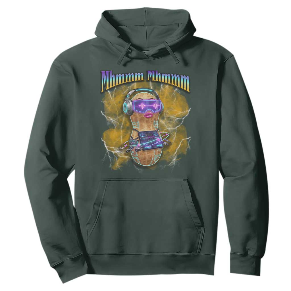 Funny Burnt Peanut Goop Hoodie DJ Music Meme TS14 Dark Forest Green Print Your Wear