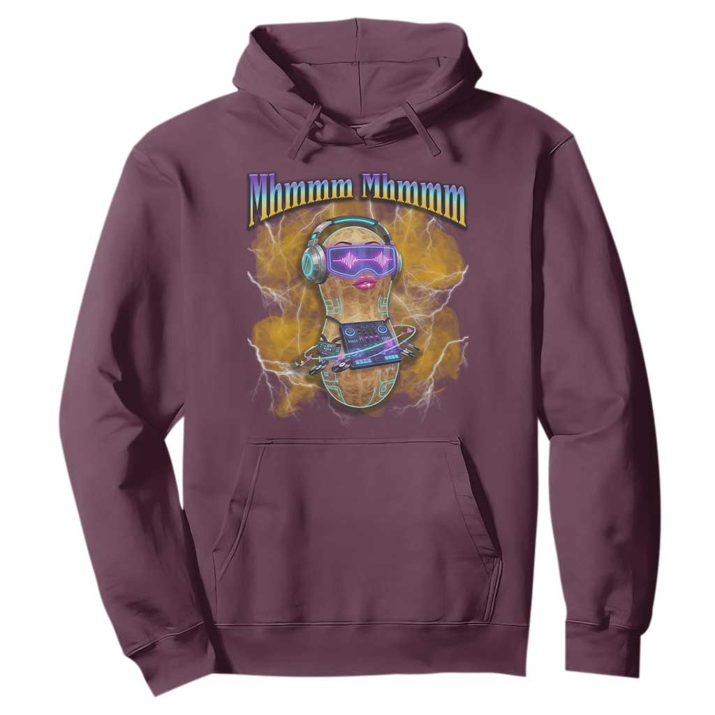 Funny Burnt Peanut Goop Hoodie DJ Music Meme TS14 Maroon Print Your Wear