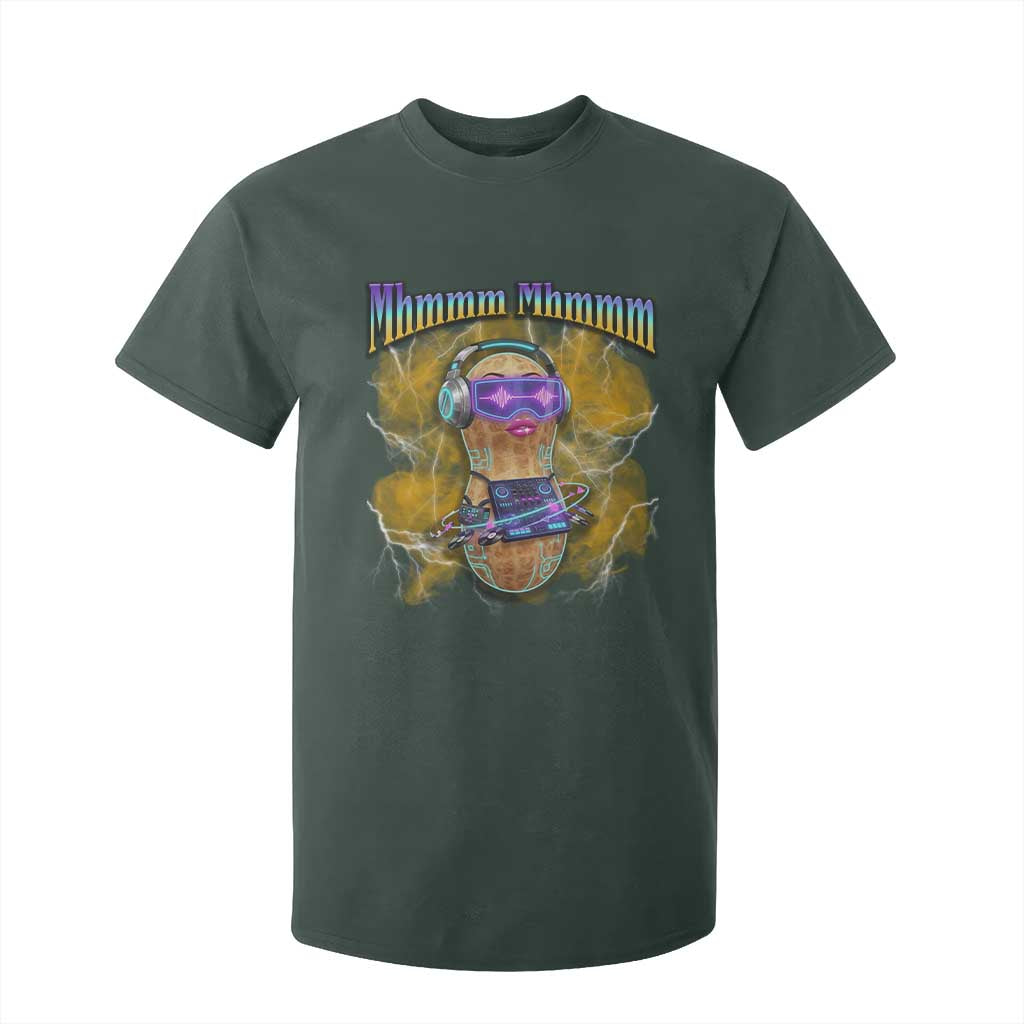 Funny Burnt Peanut Goop T Shirt For Kid DJ Music Meme TS14 Dark Forest Green Print Your Wear