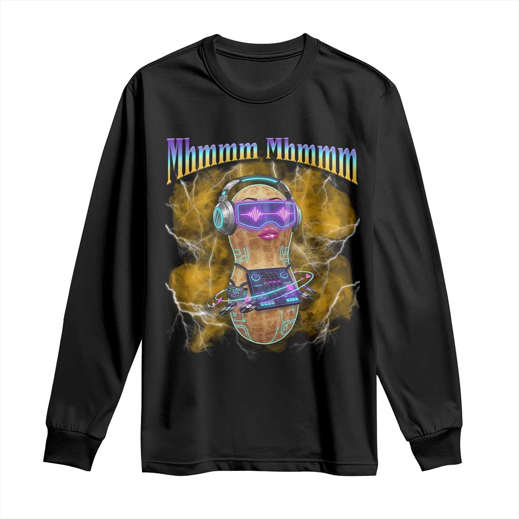 Funny Burnt Peanut Goop Long Sleeve Shirt DJ Music Meme TS14 Black Print Your Wear