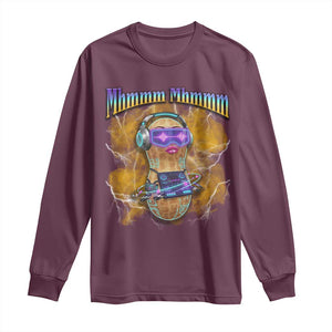 Funny Burnt Peanut Goop Long Sleeve Shirt DJ Music Meme TS14 Maroon Print Your Wear