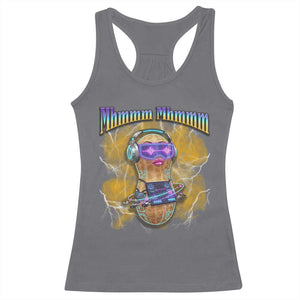 Funny Burnt Peanut Goop Racerback Tank Top DJ Music Meme TS14 Charcoal Print Your Wear