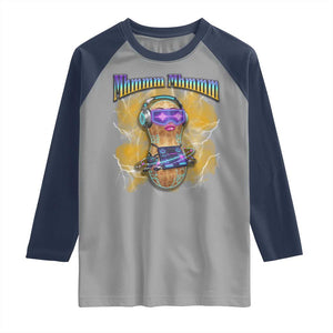 Funny Burnt Peanut Goop Raglan Shirt DJ Music Meme TS14 Sport Gray Navy Print Your Wear
