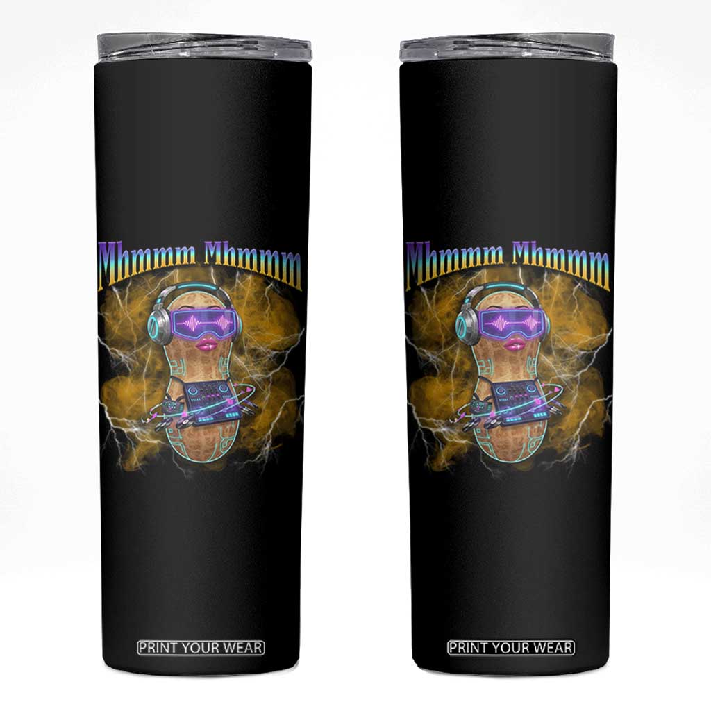 Funny Burnt Peanut Goop Skinny Tumbler DJ Music Meme TS14 Black Print Your Wear
