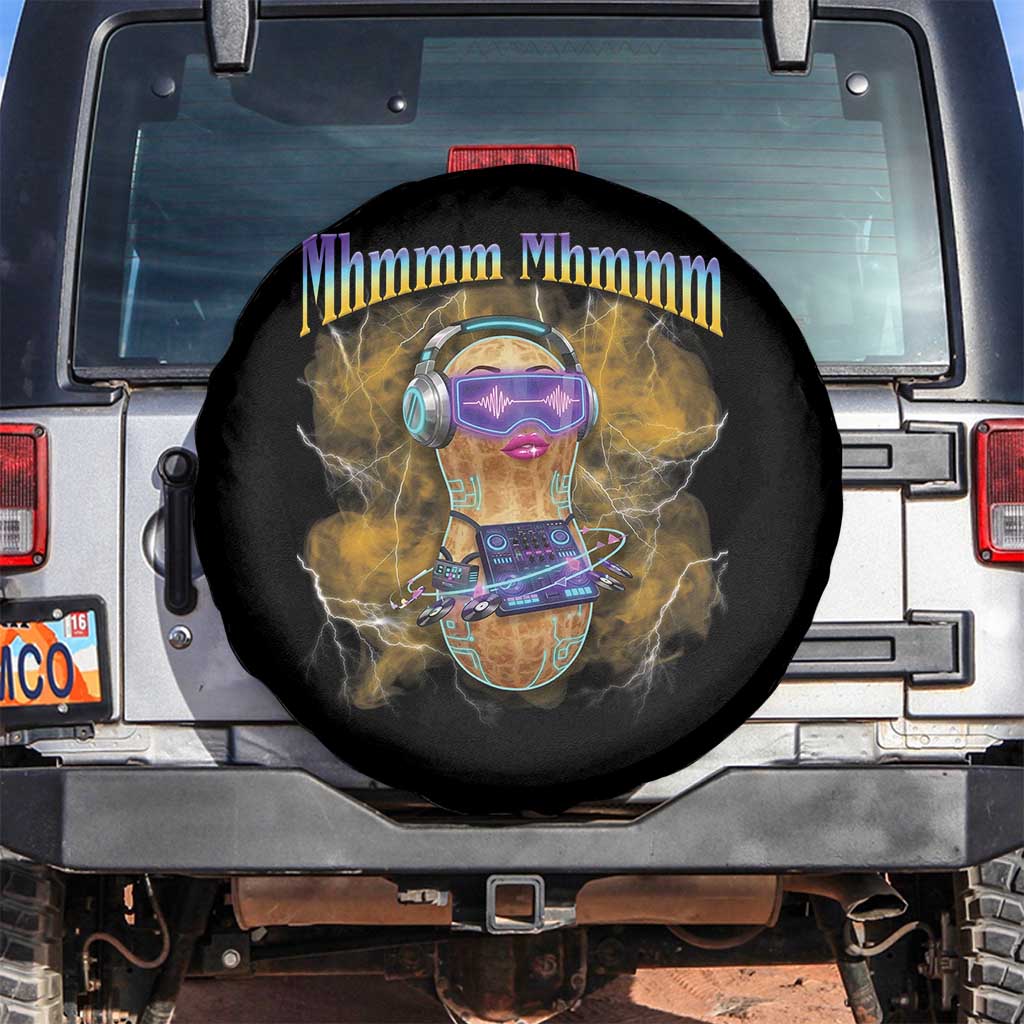 Funny Burnt Peanut Goop Spare Tire Cover DJ Music Meme TS14 No hole Black Print Your Wear