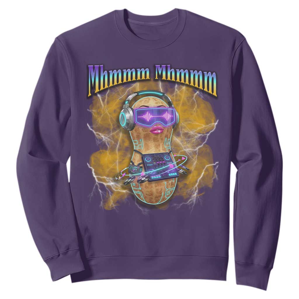 Funny Burnt Peanut Goop Sweatshirt DJ Music Meme TS14 Purple Print Your Wear