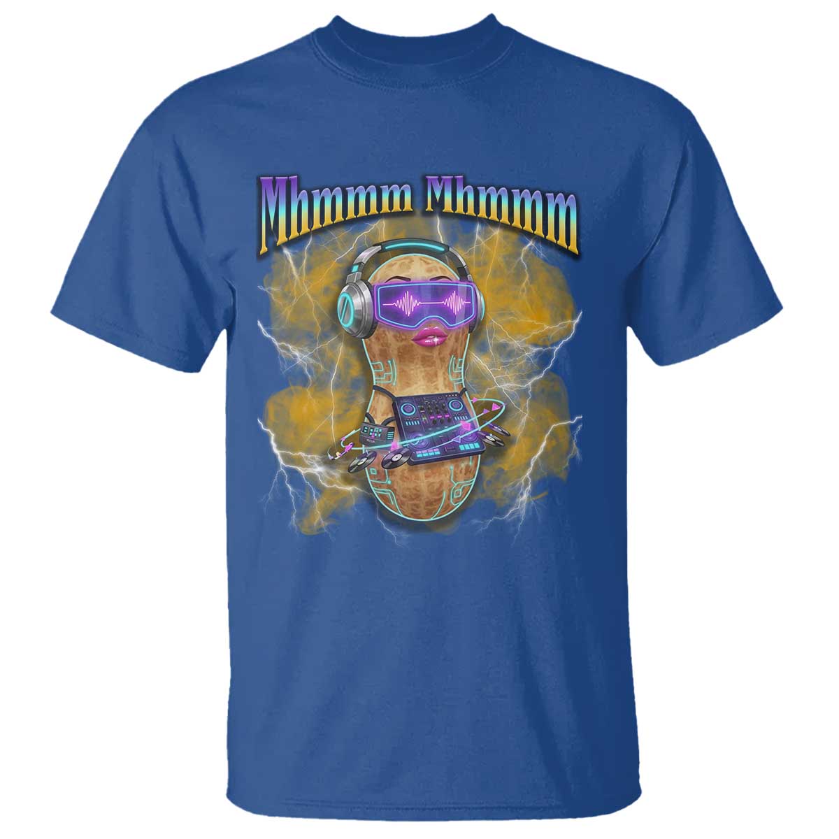 Funny Burnt Peanut Goop T Shirt DJ Music Meme TS14 Royal Blue Print Your Wear