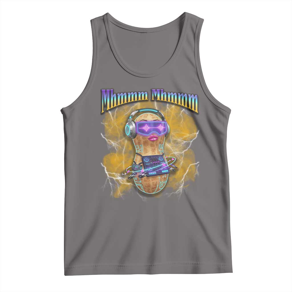 Funny Burnt Peanut Goop Tank Top DJ Music Meme TS14 Deep Heather Print Your Wear