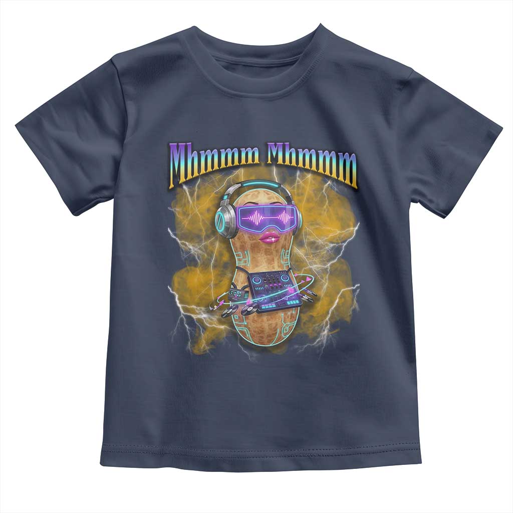 Funny Burnt Peanut Goop Toddler T Shirt DJ Music Meme TS14 Navy Print Your Wear