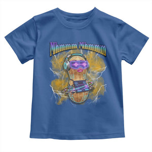 Funny Burnt Peanut Goop Toddler T Shirt DJ Music Meme TS14 Royal Blue Print Your Wear