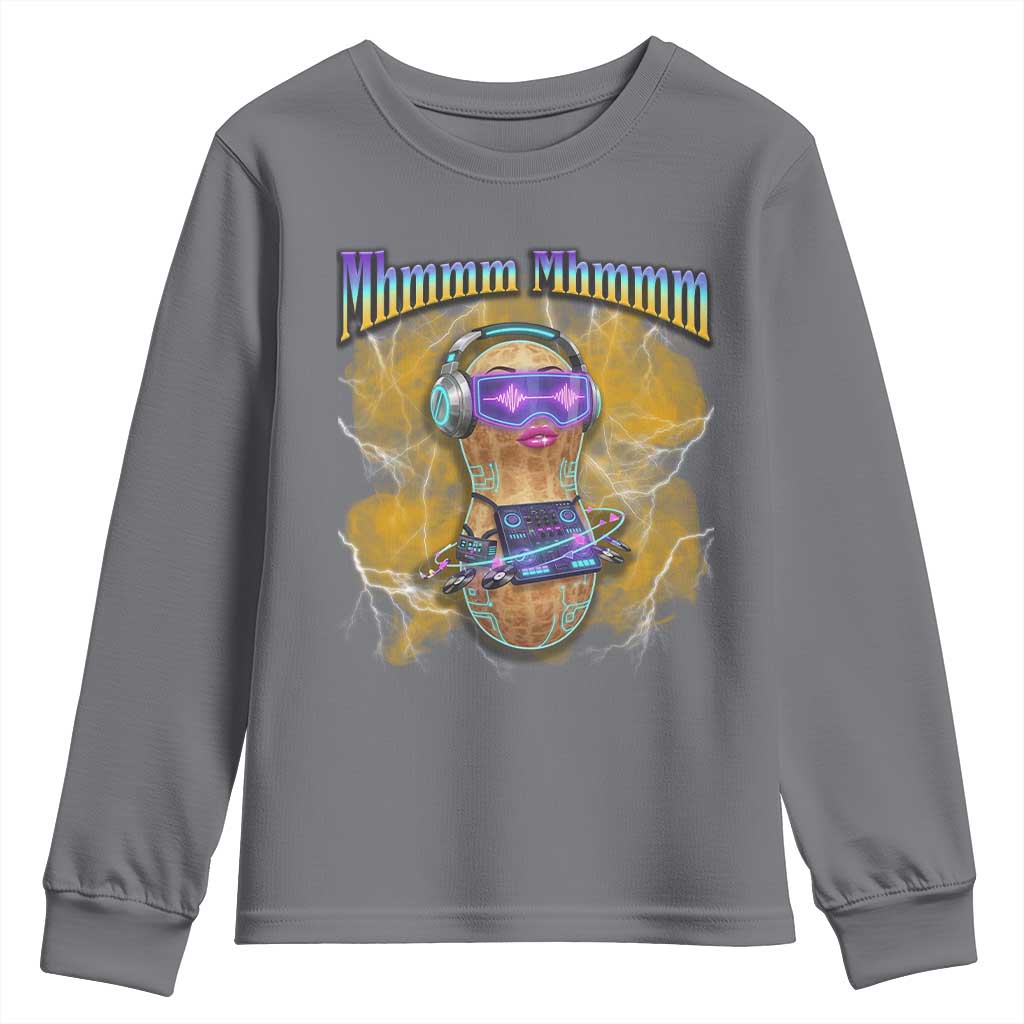 Funny Burnt Peanut Goop Youth Sweatshirt DJ Music Meme TS14 Charcoal Print Your Wear
