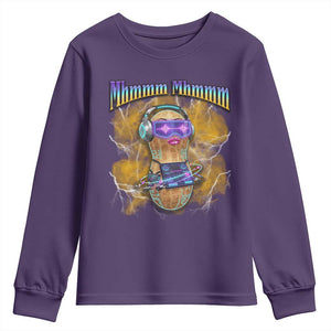 Funny Burnt Peanut Goop Youth Sweatshirt DJ Music Meme TS14 Purple Print Your Wear