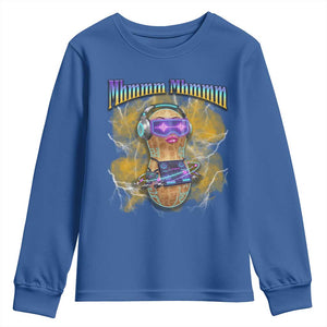 Funny Burnt Peanut Goop Youth Sweatshirt DJ Music Meme TS14 Royal Blue Print Your Wear