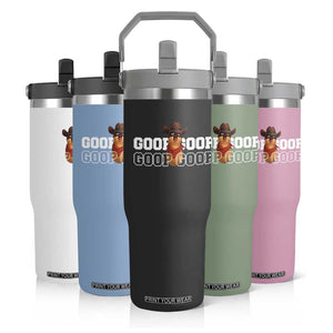 Funny Burnt Peanut Goop Flip Straw Tumbler Internet Viral Meme Trendy TS14 Print Your Wear
