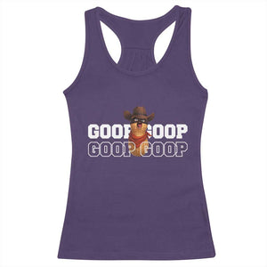 Funny Burnt Peanut Goop Racerback Tank Top Internet Viral Meme Trendy TS14 Purple Print Your Wear