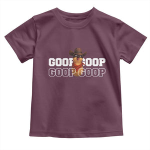 Funny Burnt Peanut Goop Toddler T Shirt Internet Viral Meme Trendy TS14 Maroon Print Your Wear