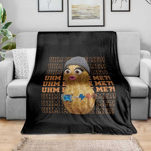 Funny Burnt Peanut Goop Throw Blanket Uhm Excuse Me TS14 Print Your Wear