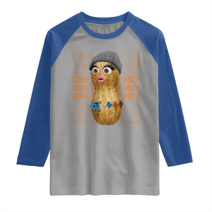 Funny Burnt Peanut Goop Raglan Shirt Uhm Excuse Me TS14 Sport Gray Royal Print Your Wear