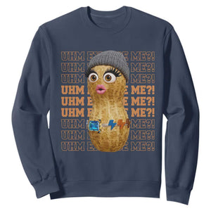 Funny Burnt Peanut Goop Sweatshirt Uhm Excuse Me TS14 Navy Print Your Wear