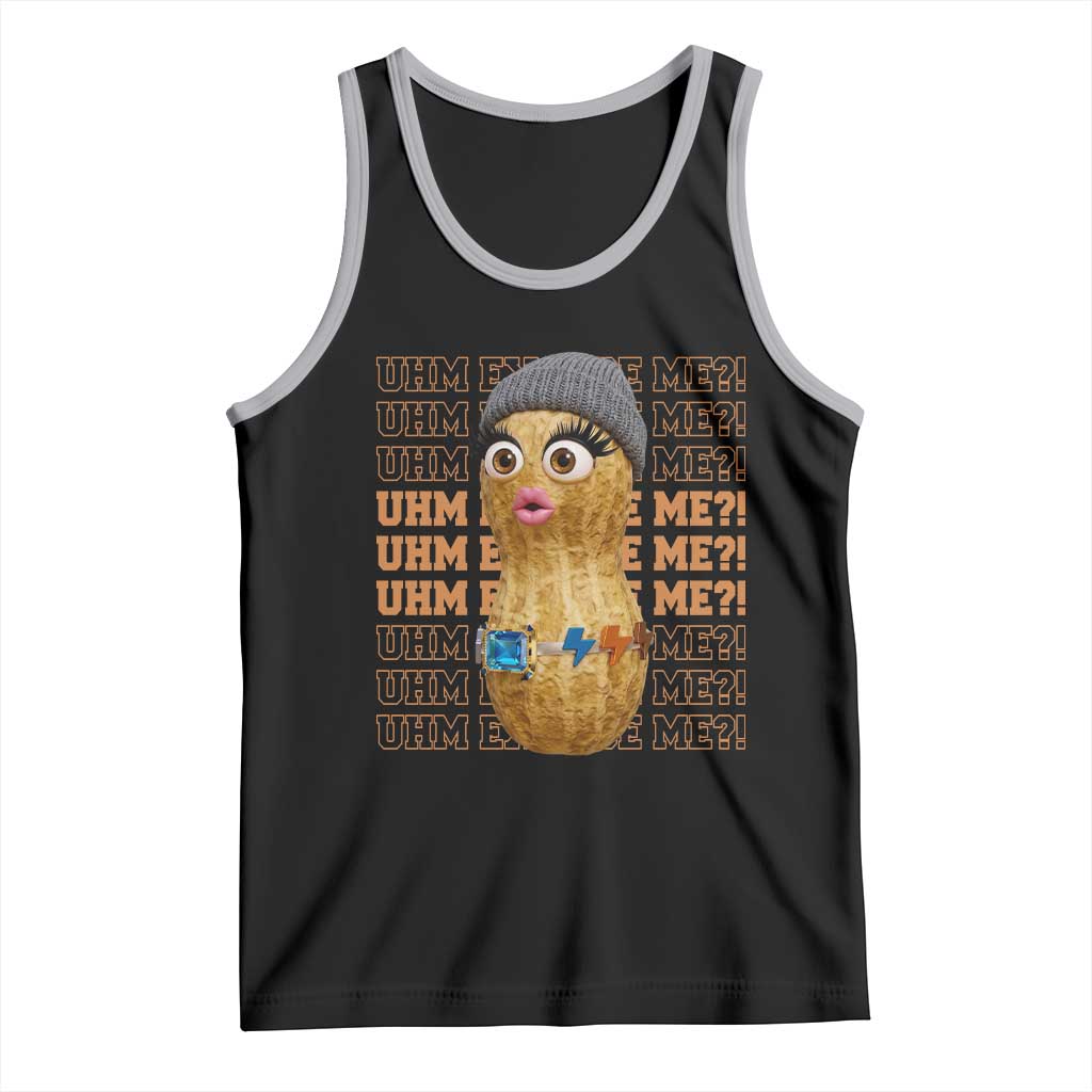 Funny Burnt Peanut Goop Tank Top Uhm Excuse Me TS14 Black Athletic Heather Print Your Wear