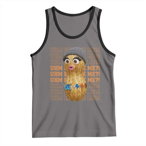 Funny Burnt Peanut Goop Tank Top Uhm Excuse Me TS14 Deep Heather Black Print Your Wear