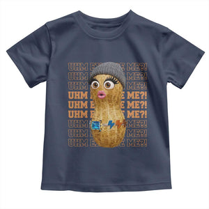 Funny Burnt Peanut Goop Toddler T Shirt Uhm Excuse Me TS14 Navy Print Your Wear