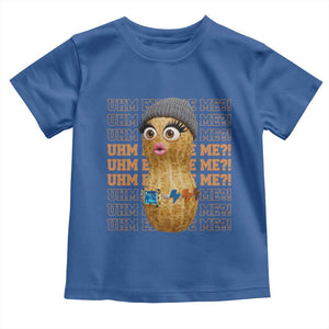 Funny Burnt Peanut Goop Toddler T Shirt Uhm Excuse Me TS14 Royal Blue Print Your Wear
