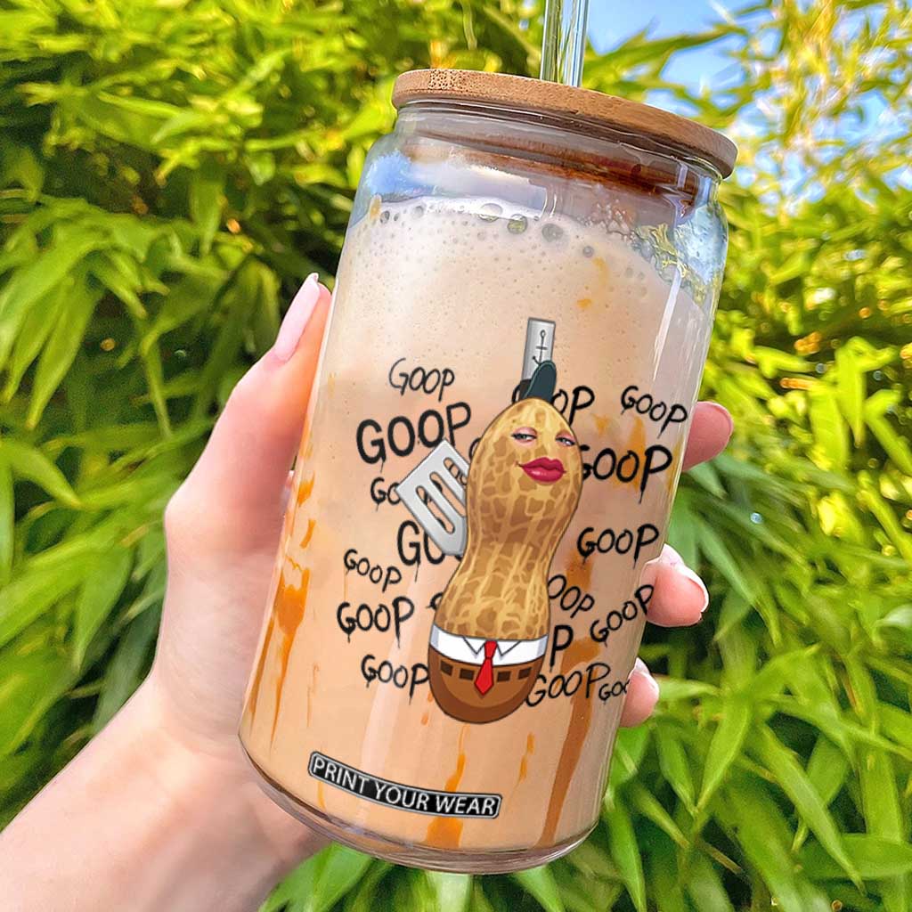 Funny Burnt Peanut Glass Can Goop Bungulato Homage TS14 White Print Your Wear