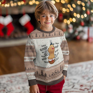 Funny Burnt Peanut Ugly Christmas Sweater Goop Bungulato Homage TS14 Mocha Mousse Print Your Wear