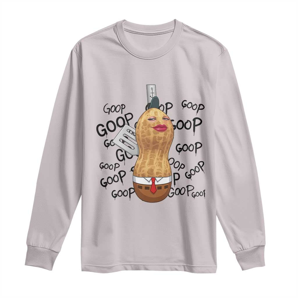 Funny Burnt Peanut Long Sleeve Shirt Goop Bungulato Homage TS14 Ice Gray Print Your Wear