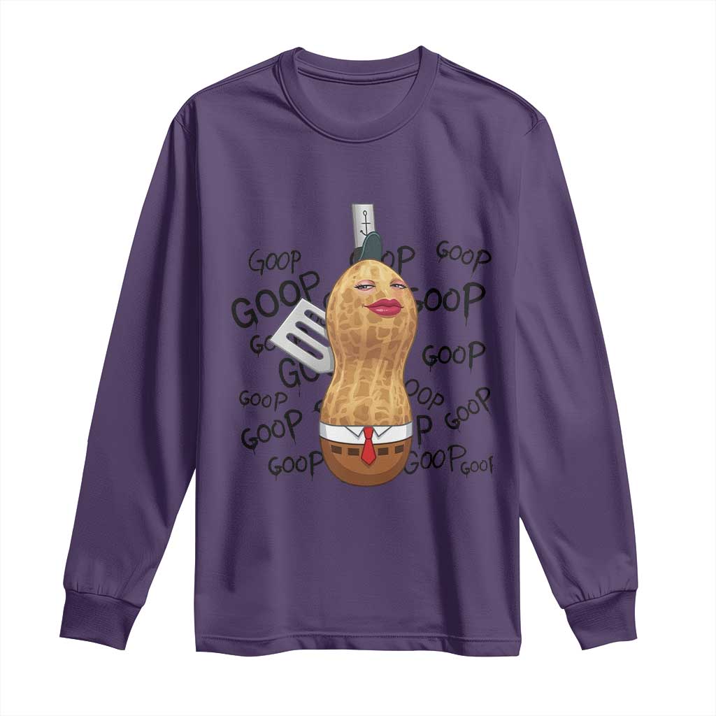 Funny Burnt Peanut Long Sleeve Shirt Goop Bungulato Homage TS14 Purple Print Your Wear
