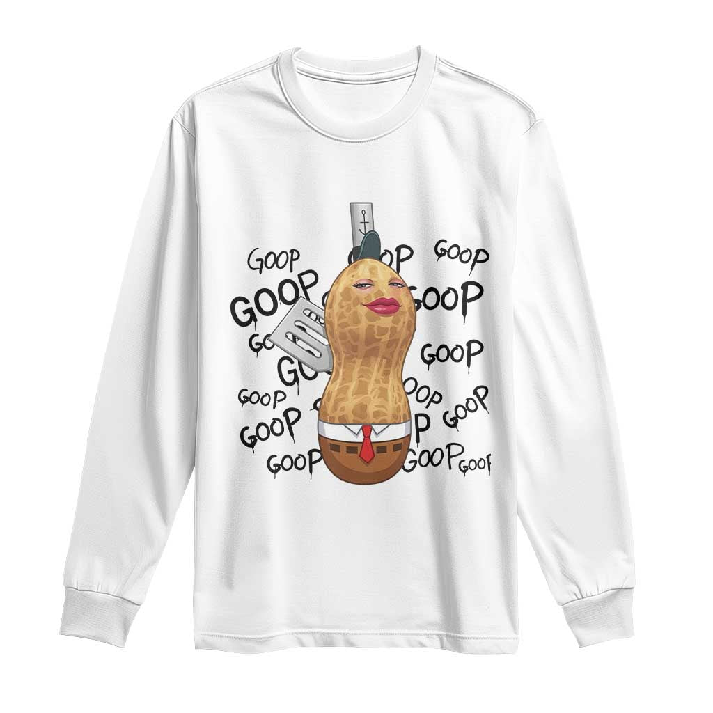 Funny Burnt Peanut Long Sleeve Shirt Goop Bungulato Homage TS14 White Print Your Wear