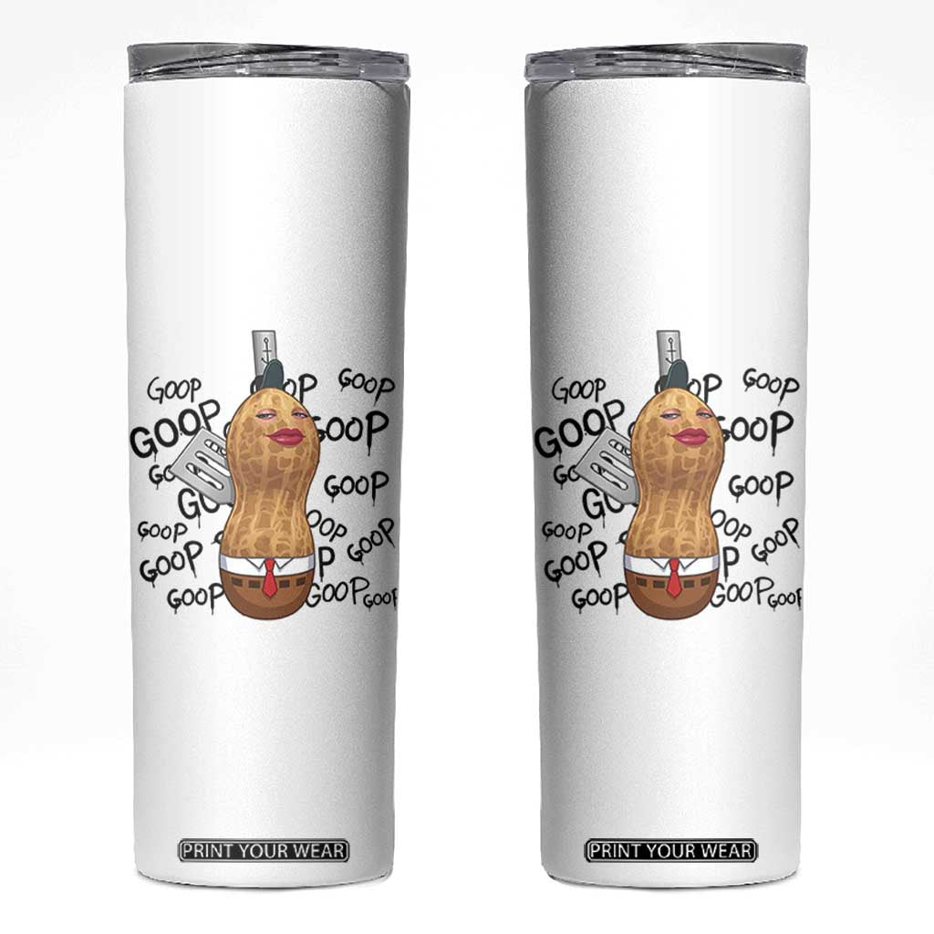 Funny Burnt Peanut Skinny Tumbler Goop Bungulato Homage TS14 White Print Your Wear