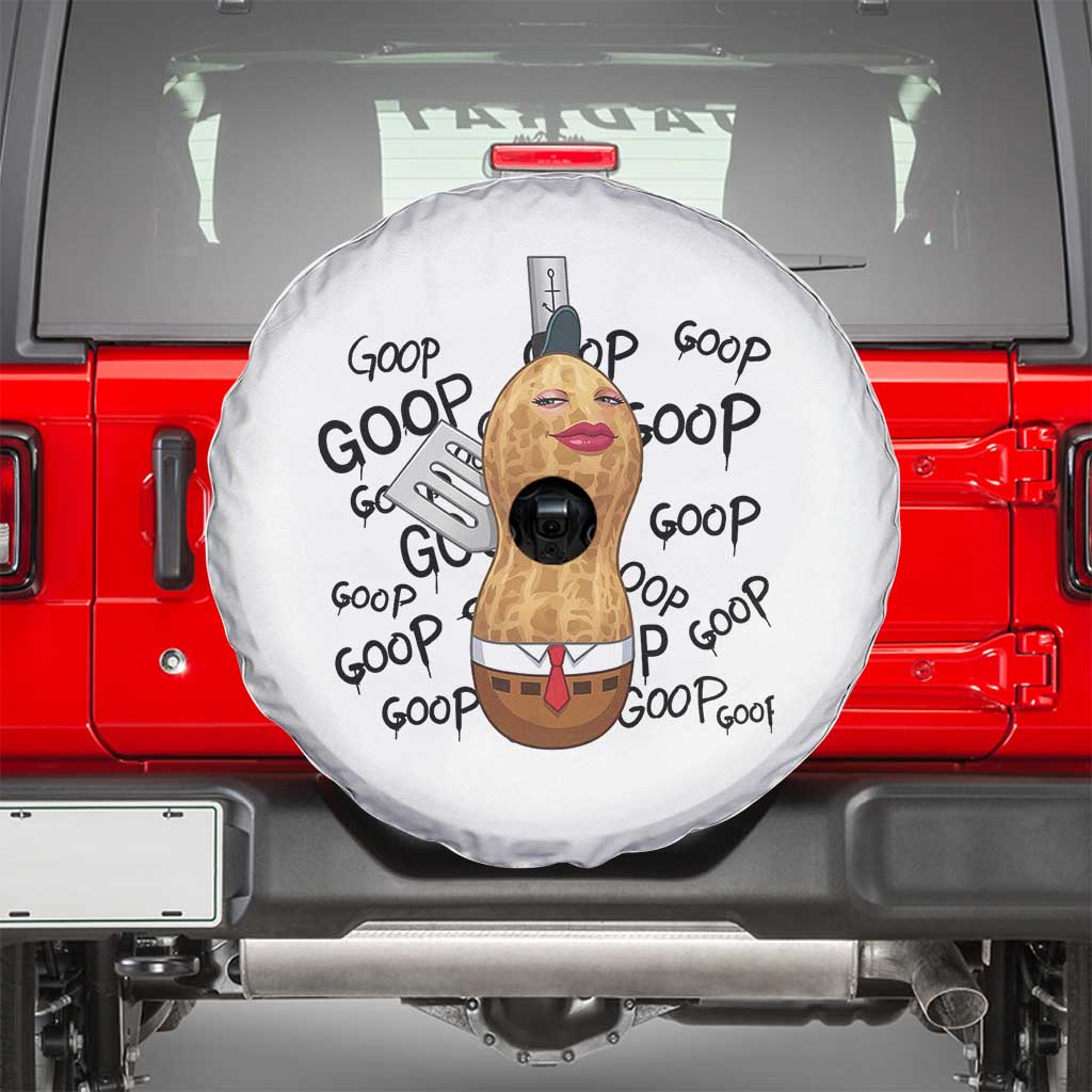 Funny Burnt Peanut Spare Tire Cover Goop Bungulato Homage TS14 White Print Your Wear