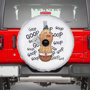 Funny Burnt Peanut Spare Tire Cover Goop Bungulato Homage TS14 White Print Your Wear