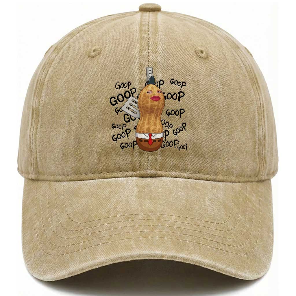 Funny Burnt Peanut Washed Cotton Baseball Cap Goop Bungulato Homage TS14 Washed Cap Universal Fit Khaki Print Your Wear
