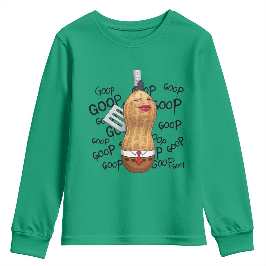 Funny Burnt Peanut Youth Sweatshirt Goop Bungulato Homage TS14 Irish Green Print Your Wear