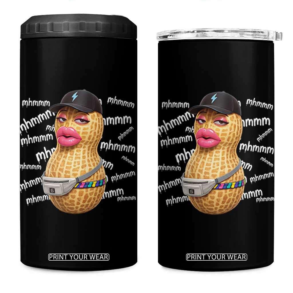 Funny Burnt Peanut Goop 4 in 1 Can Cooler Tumbler Mhmmm Goop Bungulato TS14 One Size: 16 oz Black Print Your Wear