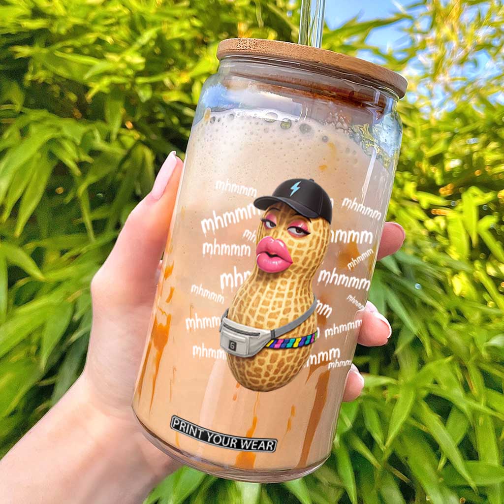 Funny Burnt Peanut Goop Glass Can Mhmmm Goop Bungulato TS14 Black Print Your Wear