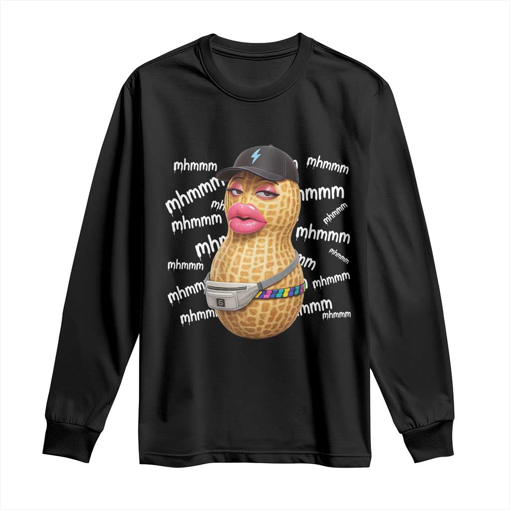 Funny Burnt Peanut Goop Long Sleeve Shirt Mhmmm Goop Bungulato TS14 Black Print Your Wear