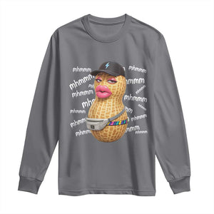 Funny Burnt Peanut Goop Long Sleeve Shirt Mhmmm Goop Bungulato TS14 Charcoal Print Your Wear